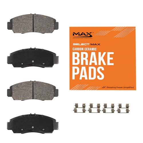 Max Advanced Brakes - SelectMAX Front Brake Pads for 2004-2007 Ford Freestar, Carbon Ceramic Front Brake Pads, Hardware Included, Everyday Driving, Low Dust, Quiet - color: SelectMAX, size: D1022