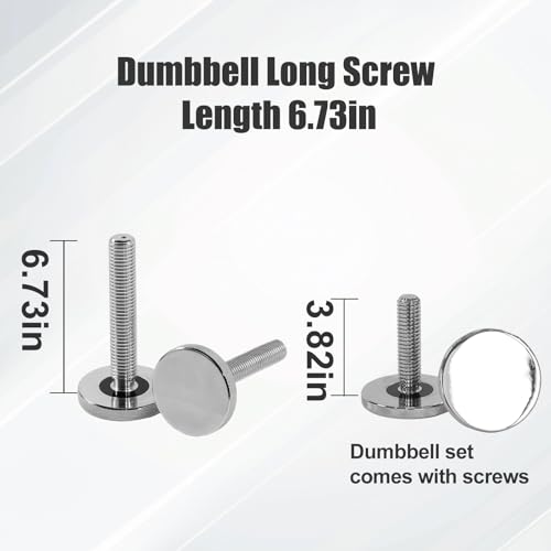 Compatible Weight Adjustment Longer Screws 2 Pieces Fit Square/Octagonal Adjustable Dumbbells, Kettlebell Handles Single Dumbbell up to160LBS