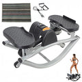 Low-Impact Lateral Rocking Fitness Stepper for Knees and Joints,Home Workout Machine,Rock Stepper Machine with Digital Display,Track Time,Reps,Calories for Legs,Glutes,Abs - size: Grey