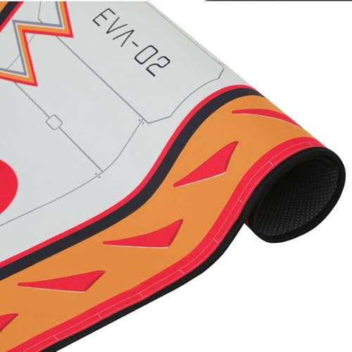 Gaming Chair Mat- Floor Mat for Office Chair-Evangelion EVA-02 Capsule Series Inspired Design, Anti-Slip, Easy Clean & Machine Washable (35"×47") - color: Eva-02