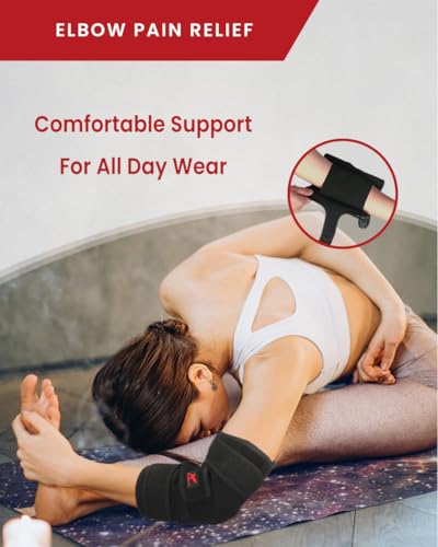 Hurmoya Elbow Brace Comfortable Night Sleep, Cubital Tunnel Syndrome, Ulnar Nerve Entrapment with 2 Removable Metal Splints for Men and Women (L) | Comfortable Compression Sleeve Immobilizer, Elbow Splint with 2 Removable Metal Splints, Pain Relief for Me
