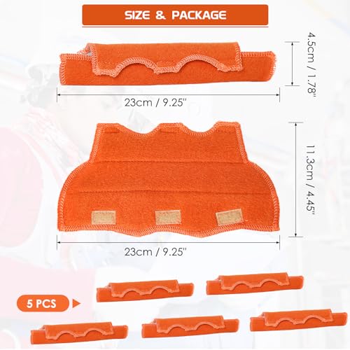 Aolamegs Safe Hard Hat Sweatband- Hard Hat Sweat Bands Washable, Hard Hat Liner Replacement, Flame Retardant Cotton Hard Hat Accessories Sweat for Welding Helmet, Construction Hats, Chainsaw Helmet - color: Orange 5PCS
