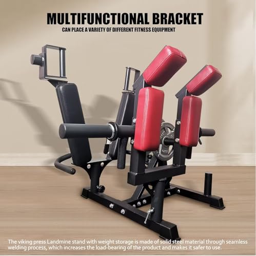 Viking Press Landmine Handle for 2-Inch Barbell, Hack Squat T-Bar Row Attachment Strength Training Accessories, Shoulder Press Landmine Attachment Equipment - color: Style O