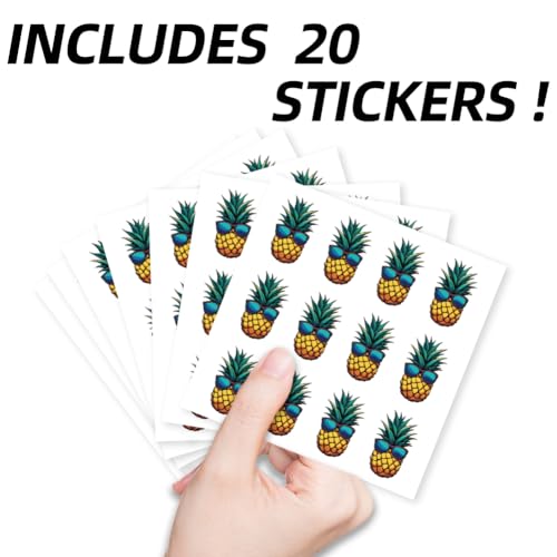OLYCRAFT 240Pcs Pineapple Sunglasses Stickers 20 Sheets Fruit Stickers Pineapple Stickers Handbook Fruit Stickers Self-Adhesive Paper Decorative Stickers for Scrapbooking Car Notebook Bike Car - style: Pineapple