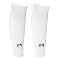 MediCaptain Pre Cut Soccer Sock Sleeves, Companion for Soccer Grip Socks, Securely Holds Shin Guards, Compression Leg Warmer - color: White
