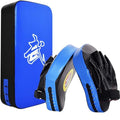 TLBTEK Taekwondo Kick Shield - Muay Thai MMA Karate Kickboxing Training Pads - Curved Leather Strike Shield