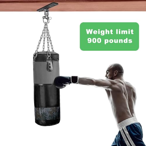 Dolibest Heavy Bag Hangers Brackets, Punching Bag Hangers, Heavy Bag Ceiling Mount for Body Weight Strength Training Systems, Aerial Yoga Swing & Hammock, Resistance Band - color: 4 Holes Punching Bag Hanger