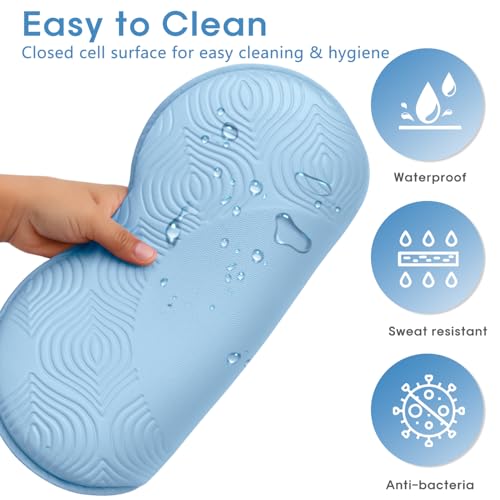 2 Pack Yoga Knee Pads Mat Set - Extra Thick Foam Kneeling Pad Cushion for Knees, Elbows, Wrists, Head - Yoga Essentials for Women Men, Non-Slip Pilates, Meditation, Floor Workouts - color: blue