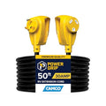 Camco PowerGrip 50-Ft 30-Amp Camper/RV Extension Cord - Standard Connectors | - 30-Amp Male & 30-Amp Female Connections, 10-Gauge Copper Wires w/Heat Resilient PVC Coating - Rated for 125V/3750W (55197) - size: 50-Foot, style: Standard End