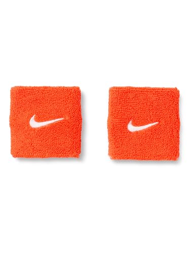 Nike Unisex Adult Swoosh Classic Wristband 2 Pack - color: Team orange/white