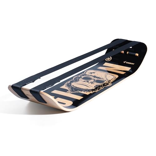 GIBBON SlackBoard, Balance Board Kids & Adults, Slackline Balance Trainer | 1 & 2 Line Options, Slack Board, Core Workout Equipment, Home Gym Training, Standing Desk Exercise, Yoga, Agility, Pilates - color: Caesar Plus - 2 Line