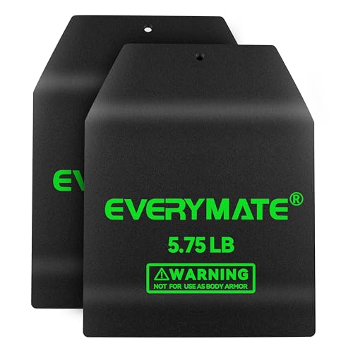 EVERYMATE Tactical Weighted Vest Plates – 3.75/5.75/8.75/14.5/19.75LB Pairs – Insert Weighted Vest Plates- Contoured Ergonomic Fit – WODs, Strength Training, Running, Weight Plates for Vest - color: 5.75LB*2, size: Curved