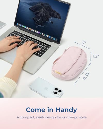 BAGSMART Cord Organizer Travel Cable Bag, Compact Tech Electronic Organizer Travel Case, Essentials for Charger, Cable, Phone, Flash drive - Pink - color: Single Layer Pink