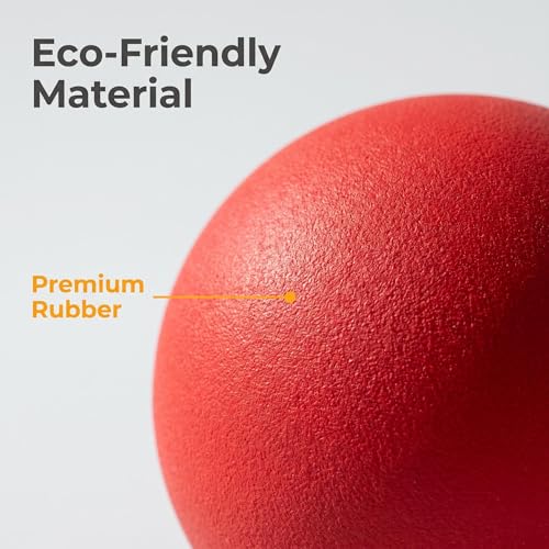 Red Practice Squash Balls 3 Pack High Bounce Reflex Ball for Beginners Reaction Ball Racquetball Training