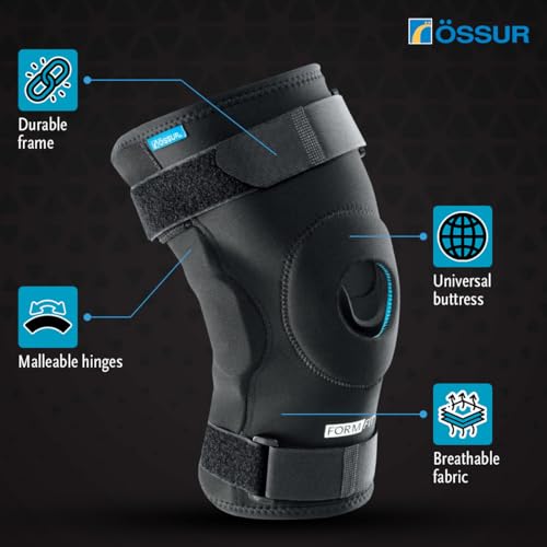 Össur Formfit Hinged Knee Wrap Brace – Adjustable ACL, PCL, MCL & LCL Knee Support with Dual Hinges, Compression & Stability for Meniscus Tears, Sprains, Arthritis, Injury Recovery & Sports – Men & Women (X-Large) - size: X-Large, style: Össur Formfit Hin