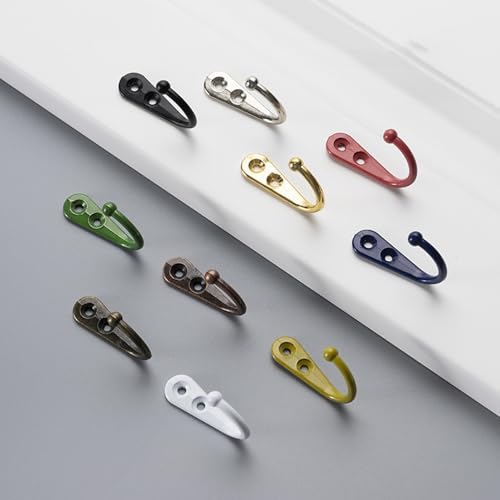 4 Pcs Wall Mounted Hooks for Bedroom,Bathroom,Kitchen,and Cabinet Hangers (with 8 Screws)-Pink - color: Pink