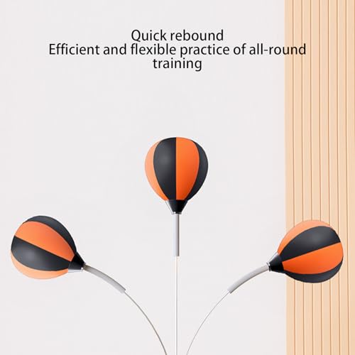 Punching Bag with Stand, Boxing Speed Trainer, Height Adjustable Stable Reaction Exerciser with Spring Base for Martial Arts Fitness Workouts Stress - size: 130-150cm