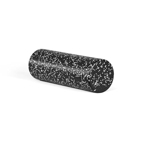 Tone Fitness High Density EPP Foam Exercise Foam Roller for Yoga, Pilates, Stretching, Massage, and Recovery | Multiple Sizes and Colors - color: Black/White Speckled, size: 18 Inch