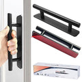 Self Adhesive Cabinet Handles Pulls - 2 Pack Aluminium Alloy Drawer Push Pull Handles Helper with Adhesive | No Drilling | Stick On Handle for Kitchen Cabinet Drawer Window Sliding Closet (5.83") - color: New Black, size: Small (5.83")