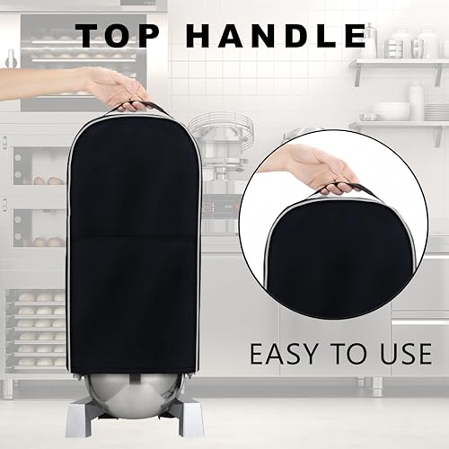 Commercial Food Mixer Cover - Waterproof Dustproof Protection for 15QT Stand Mixers - High Density Black Cover by Sean Jacjy - size: 15QT Commercial Food Mixer Cover