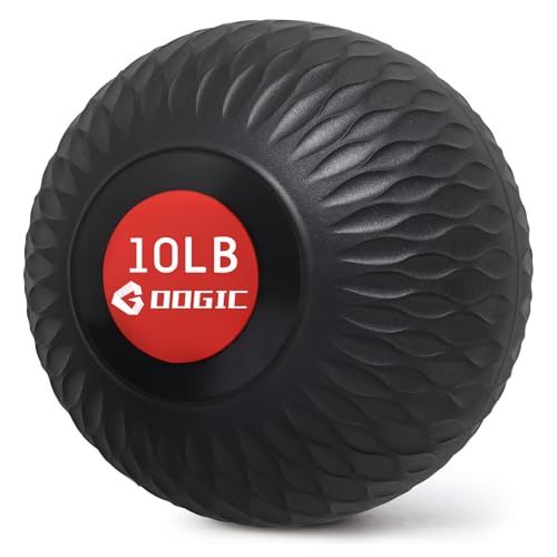 Slam Ball Medicine Ball Weighted Balls for Exercise and Workout, Strength, Cardio, Cross-Training and Core Workouts - color: Black, size: 10 LB