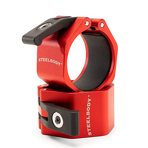 Steelbody Olympic Barbell Lock Jaw Collars - style: Aluminum - Red