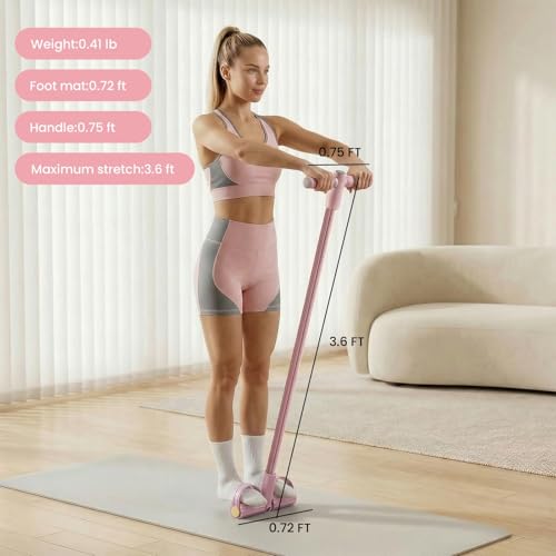 【𝟮𝟬𝟮𝟲 𝗨𝗽𝗴𝗿𝗮𝗱𝗲𝗱】 Pedal Resistance Bands with Handles, 8-Tubes Elastic Bands for Exercise, High-Elasticity Fitness Cords for Squats, Chest Press & Leg Workouts
