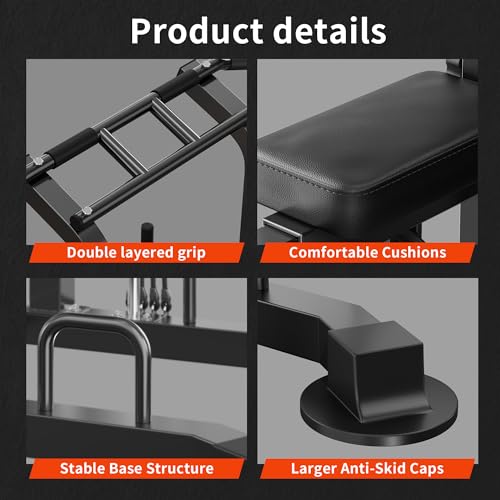 SogesHome Power Tower Pull Up Bar and Dip Station, Multi-Function Free Standing Pull Ups, Adjustable Height Dip Bar Strength Training Workout Equipment, Pull Up Stand Workout for Home Gym Exercise Equipment - color: Black