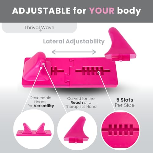 Thrival Wave - Fully Adjustable Psoas, Back and Hip Flexor Muscle Release Tool with Thrival App for Targeted Routines, Deep Tissue, Trigger Point Massage (Pink) – Made in USA - color: Pink, size: Thrival Wave