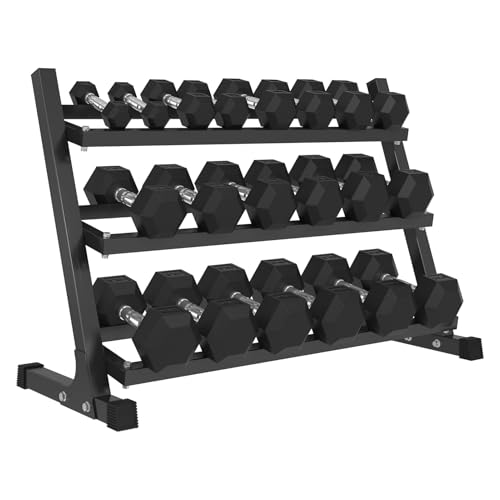 Mikolo Dumbbell Sets with Rack, Rubber Hex Dumbbells, Multiple Choices in 160/200/380/450/550LB, Hand Weights with Chrome Handle for Strength Training - style: 550LB SET