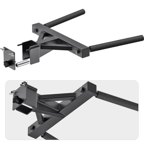 Dip Attachment for Power Cage with 5/8" or 1" Hole, Y-Shaped Dip Bar | Squat Rack Accessories with Non-Slip Foam Grips, Full Welded Steel, Power Rack Attachment for Home Gym Strength Training - color: E: Dip Bar Attachment(3x3 Rack, 5/8 & 1" hole)