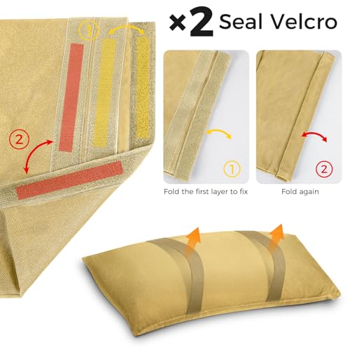 200 LBS Sand Bags for Weight, Umbrella Base Weights Sandbags, 4 Packs Fillable Heavy Duty Weight Sandbag for Outdoor Furniture Garden Backyard Patio Umbrella Trampoline Poolside Accessories (Khaki) - color: Khaki