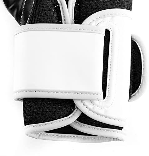 Everlast Powerlock 2 Boxing Gloves | Heavy Bag, Pro Flight | White | 16oz | Speedbag Training, Secure Fit Hook and Loop, Wrist Support, Triple-Layer Foam, Injury Prevention