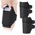 Jadive 2 Packs Cell Phone Leg Straps Leg Phone Holder Arm Smartphone Band Non Slip Ankle Wallet Calf Straps Adjustable Arm Pouch for Women Men Running Hiking Equestrian Motorcycle(Black)
