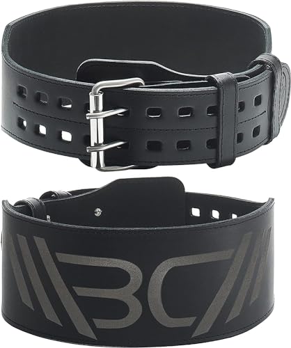WARM BODY COLD MIND Leather Weight Lifting Belt 4" Adjustable Belt with Buckle for Workout, Squats, Gym, Powerlifting, Olympic Weightlifting, Strength Training. Waist/Back Support - size: X-Large