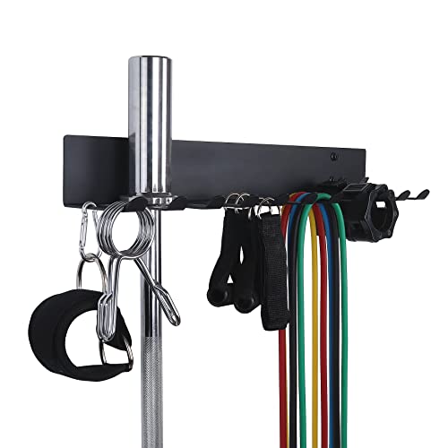 Gym Storage Rack Resistance Band Rack Wall Mount Barbell Rack Heavy Duty Home Gym Storage Rack for Gym Equipment, Exercise Bands, Lifting Belts and Jump Ropes, Gym Accessories - color: 11 prongs