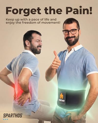 Sparthos Back Brace for Women & Men, Sciatica, Lower Back Pain - Black-MD - color: Black, size: Medium (Pack of 1)