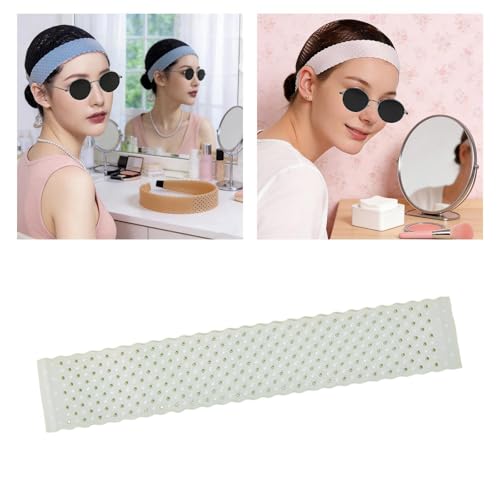 Grip Band Silicone Headband Breathable Nonslip Sports Gripper Holder Elastic Washable Sweatproof Comfortable Suitable for Home Decoration Gift, White