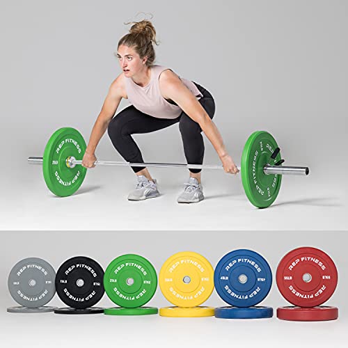 REP Color Bumper Plates LB Olympic Barbell Weights – Rubber Training Discs for Home Gym Strength Lifting, Low Bounce Durable, Weight Pairs & Sets 10 15 25 35 45 Pound Options - color: A. 10lb Gray Pair