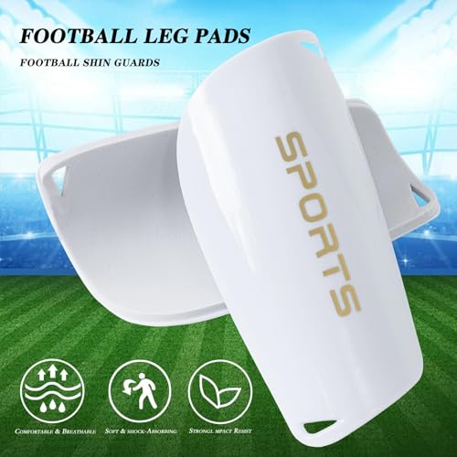 Soccer Socks with Shin Guard for Men, 1 Pairs Mens Grip Soccer Socks and 1 Pairs Shin Sleeves with Shin Guards, Footaball Equipment Shin Sleeves with Pads for Adults - color: A White