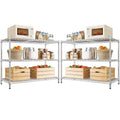 3- Shelf Metal Shelving Unit 35.6Wx14Dx36H,Adjustable Storage Shelves Heavy Duty Garage Steel Shelving for Office,Wire Rack Small Shelf for Kitchen Shelves Laundry Bathroom Pantry Closet,Chrome,2pc - size: Chrome-35.6"Wx14"Dx36"H（2P）