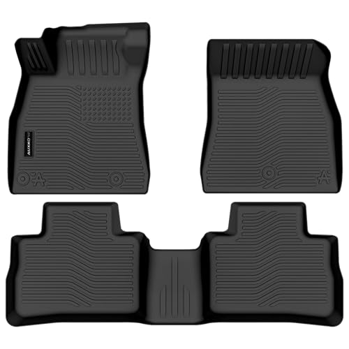 Auxko All Weather Floor Mats for 2026 Nissan Sentra TPE Rubber Liners Accessories for 2026 Nissan Sentra Odorless Anti-Slip Floor Mats Black - size: 2) sentra|2026|floor mats