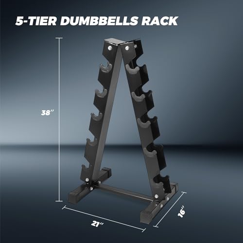 RitFit Rubber Coated Hex Dumbbell Set with Rack, 5-780LB for Home Gym Strength Training, Anti-Slip Knurled Handle, Hexagon Anti-Roll, Heavy-Duty Storage Rack - style: 250LBS Set (10-40LB)