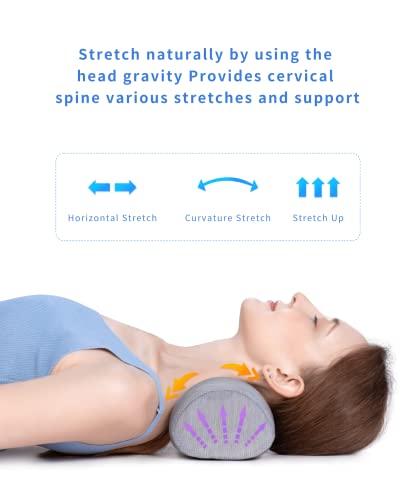 Bespilow Small Neck Roll Pillow,Say Goodbye to Neck Pain, Cervical Memory Foam Pillow for Tension Muscle Relief, Contour Support, Shoulder Pain Relaxer with Breathable Pillowcase, Odorless - color: 1 Pillow +1 Pillowcase (Grey)