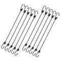 Keeper - 18” Vinyl Coated Bungee Cord, 10 Pack - UV and Weather-Resistant - size: 10-Pack, style: 18”