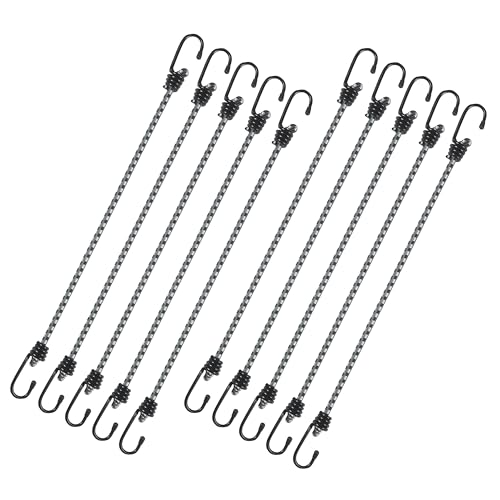 Keeper - 18” Vinyl Coated Bungee Cord, 10 Pack - UV and Weather-Resistant - size: 10-Pack, style: 18”