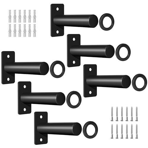 EVERYMATE Weight Plate Rack, Wall Mount Weight Plate Holder for Bumper Plates, Max Weight Capacity 330 lb, Home Gym Organizer - size: 2-inch-6Pack