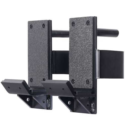 SYL Fitness J-Hooks for Squat/Power Rack - Available in 2"x2" and 3"x3", Heavy Duty J-Cups Barbell Holder with UHMW Pads - color: For 3"x3" Rack with 5/8" Hole