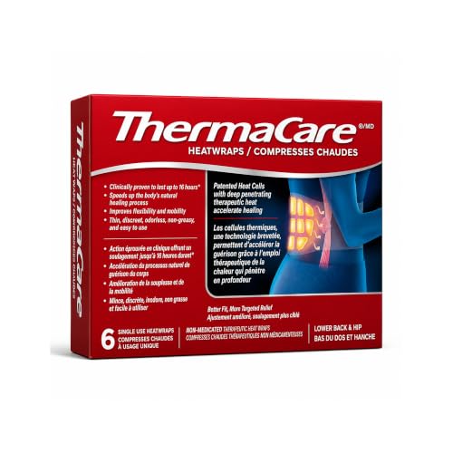 ThermaCare Heatwraps Advance Back Pain Therapy Stretch Fit S-XL, 6 count
