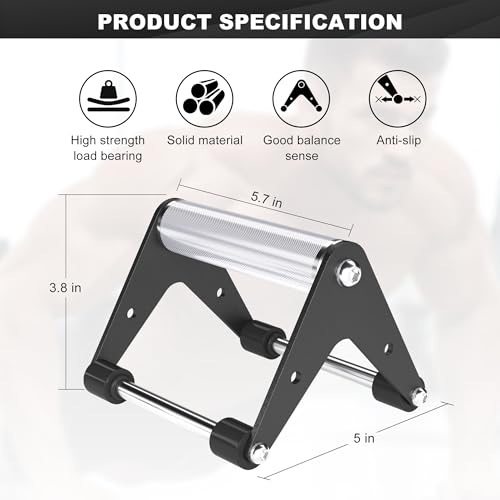 Stainless Steel Push Up Bars, 660 lb Capacity, Black | Reinforced A-frame, raised handles, wide non-slip feet, 660 lb capacity, and ready-to-use set for bodyweight training. - color: Black